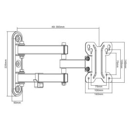 Maclean MC-740 TV mount 13-23" Maclean MC-740 30kg, max vesa 100x100