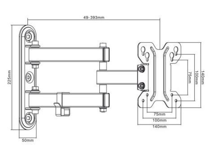 Maclean MC-740 TV mount 13-23 Maclean MC-740 30kg, max vesa 100x100 MC-740 – Maclean Стойки