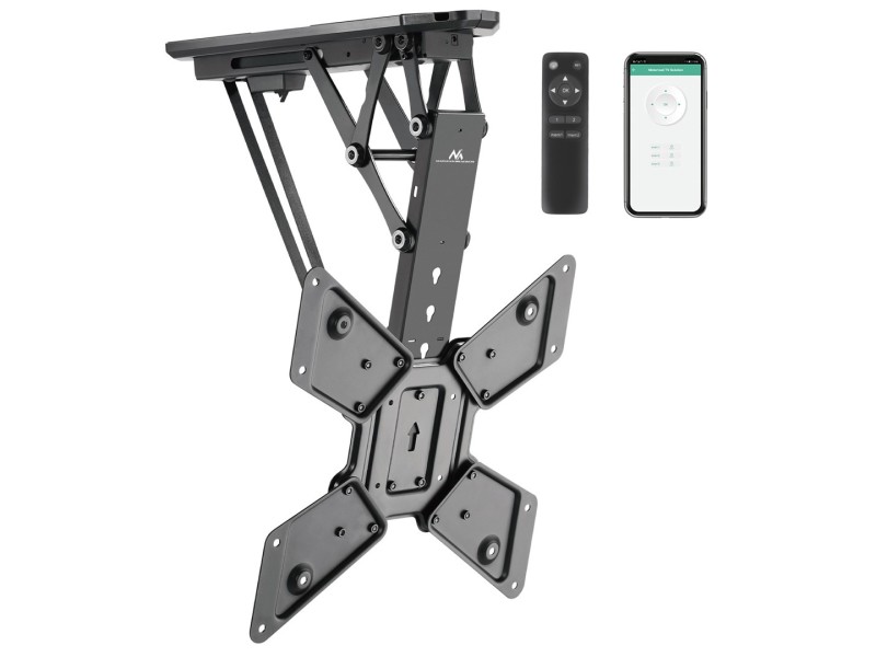 Maclean electric ceiling TV mount, TUYA support, max VESA 600x400, remote control, 23-55, 30kg, MC-492 MC-492 – Maclean Стойки