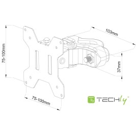 Techly ICALCD100BK Черно бюро