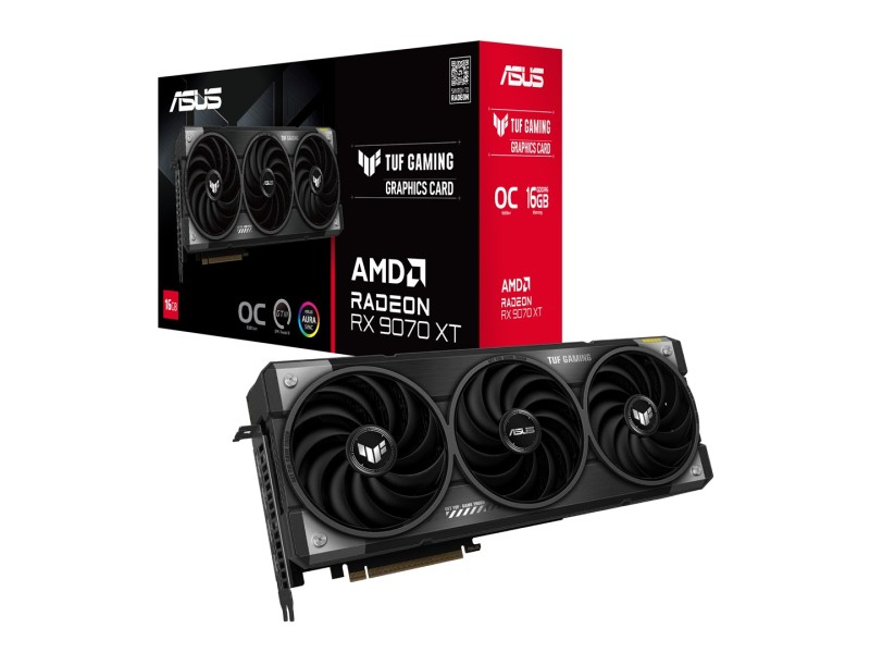 ASUS TUF Gaming TUF-RX9070XT-O16G-GAMING AMD Radeon RX 9070 XT 16 GB GDDR6 90YV0L70-M0NA00 – ASUS Видео карти