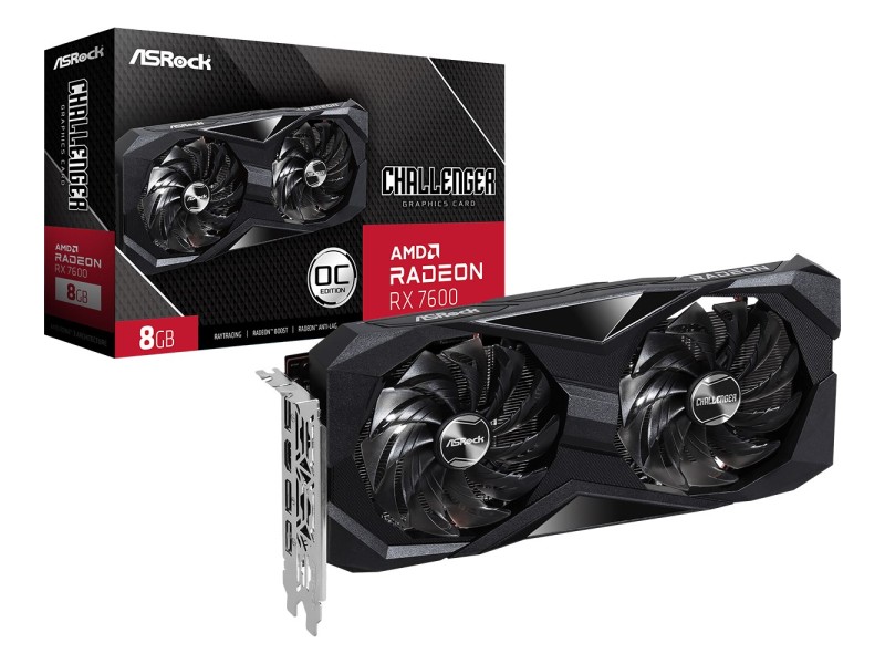 Asrock Challenger 90-GA41ZZ-00UANF graphics card AMD Radeon RX 7600 8 GB GDDR6 RX7600 CL 8GO – ASROCK Видео карти