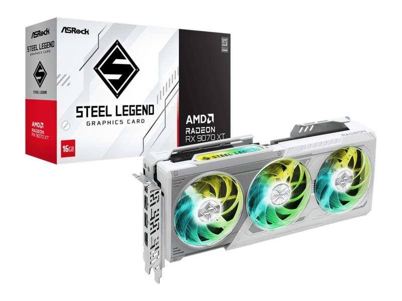 Asrock Steel Legend Radeon RX 9070 XT AMD 16 GB GDDR6 RX9070XT SL 16G – ASROCK Видео карти