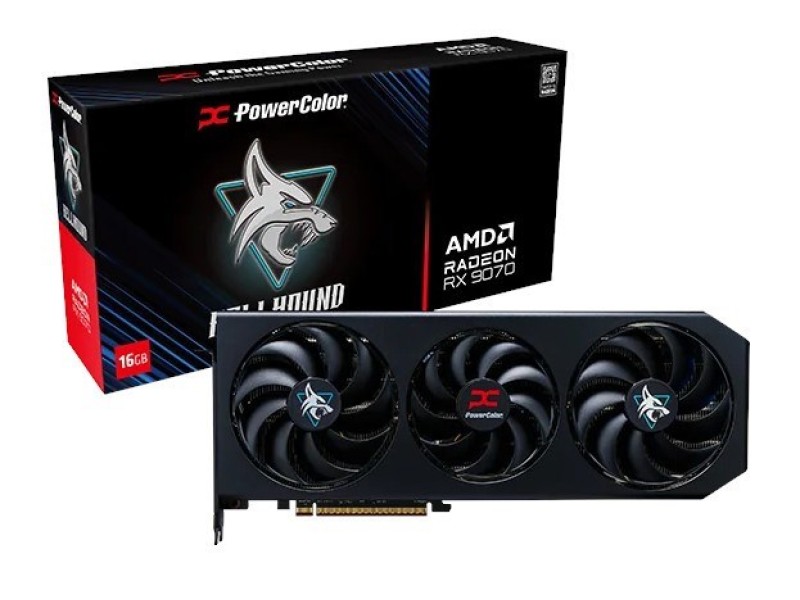 Graphics card. PowerColor Hellhound RX9070 16G-L/OC RX9070 16G-L/OC – PowerColor Видео карти
