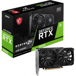 Graphics card. MSI GeForce RTX 3050 VENTUS 2X E 6G OC