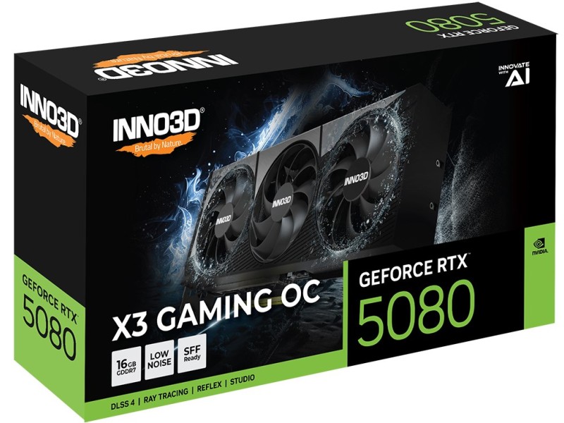 Inno3D Gaming OC GeForce RTX 5080 X3 NVIDIA 16 GB GDDR7 G50803-16D7X-17603930 – INNO3D Видео карти