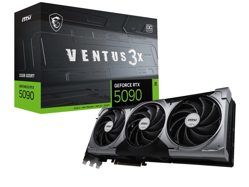 MSI VENTUS GEFORCE RTX 5090 32G 3X OC graphics card NVIDIA 32 GB GDDR7 V530-060R – MSI  Видео карти