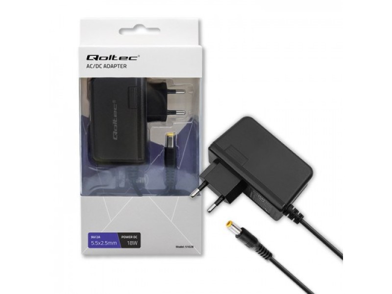 Qoltec 51028 power adapter/inverter Indoor 18 W Black 51028 – Qoltec Зарядни устройства за UPS