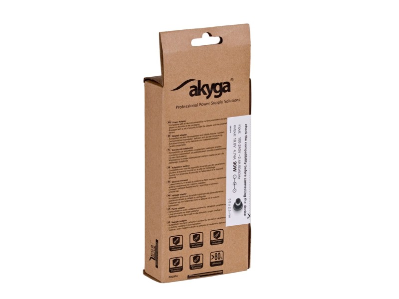 Akyga AK-ND-10 power adapter/inverter Indoor 90 W Black AK-ND-10 – AKYGA Универсални захранвания за лаптоп