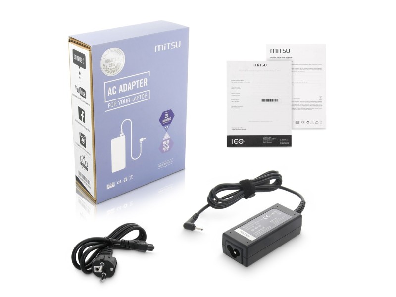 Mitsu 19v 2.1a (2.5x0.7) charger / power supply - Asus ZM/AS1921 40W 5ZM008 – MITSU Универсални захранвания за лаптоп