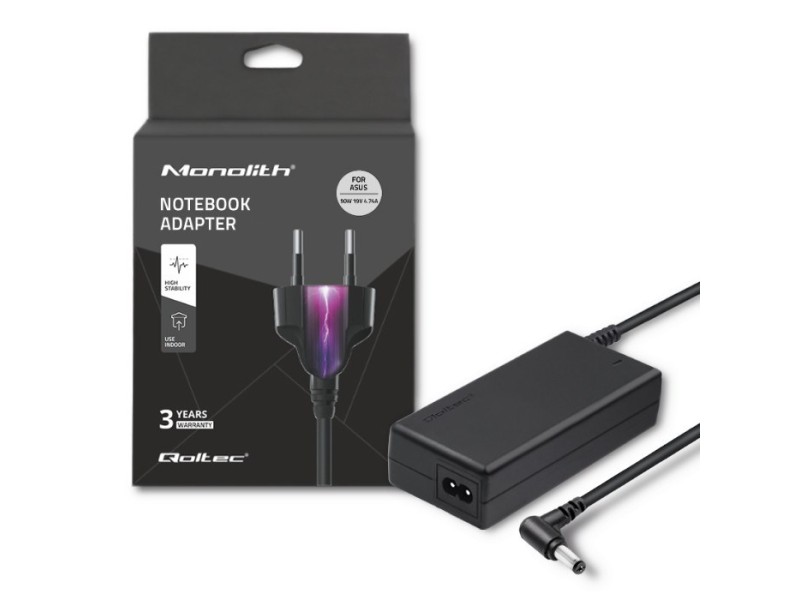 Qoltec 50071.90W power adapter/inverter Indoor Black 50071.90W – Qoltec Универсални захранвания за лаптоп