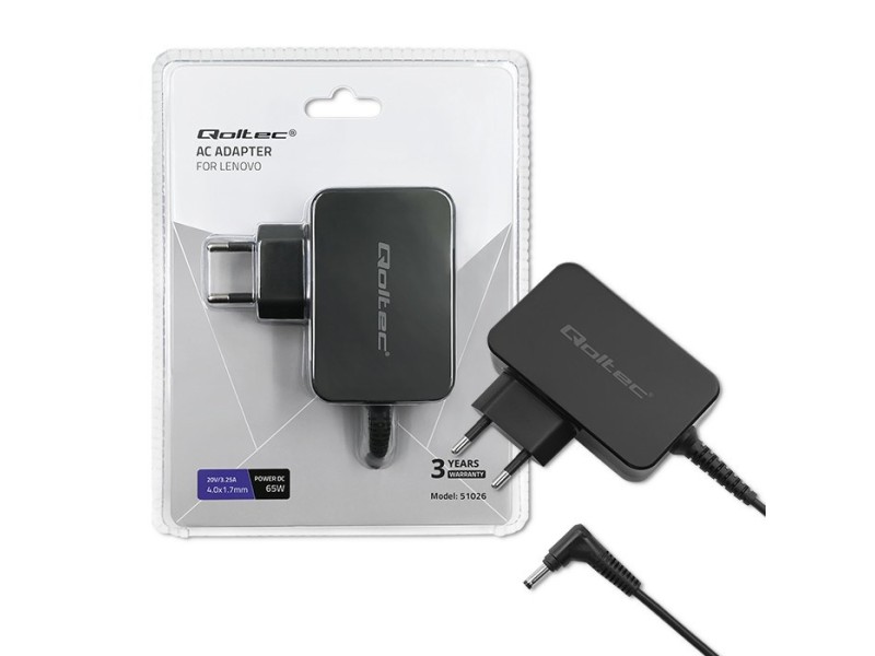 Qoltec 51026 power adapter/inverter Indoor/outdoor 65 W Black 51026 – Qoltec Универсални захранвания за лаптоп