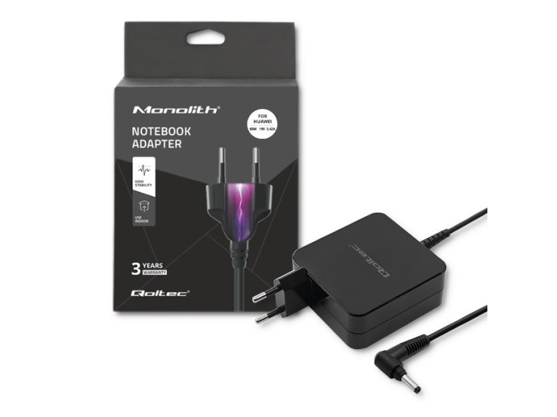 Qoltec 51751 Power adapter for Huawei 65W | 19V |3.42A | 4.0*1.7 51751 – Qoltec Универсални захранвания за лаптоп