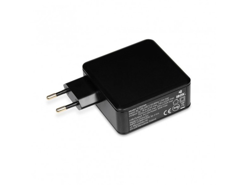 iBox IUZ65WA power adapter/inverter Auto 65 W Black IUZ65WA – IBOX Универсални захранвания за лаптоп