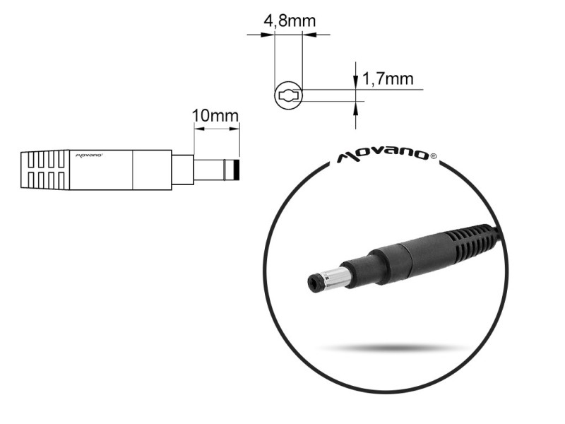 notebook charger mitsu 19.5v 3.33a (4.8x1.7) - hp 65W 5ZM030 – MITSU Универсални захранвания за лаптоп