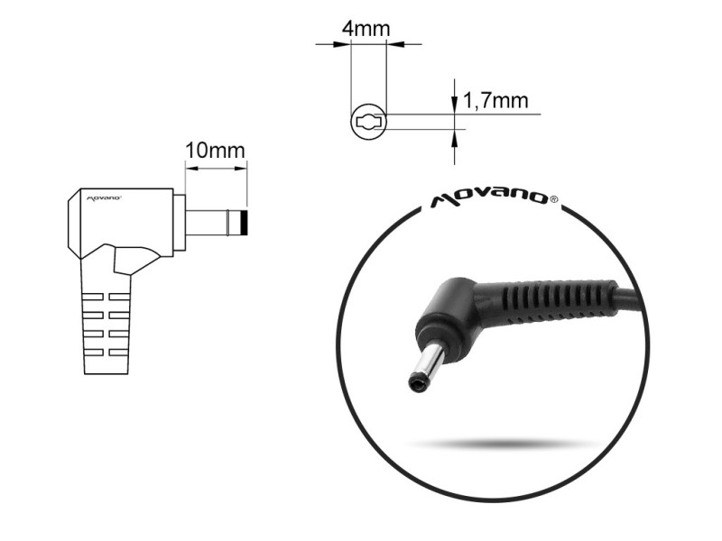 notebook charger mitsu 19.5v 4.62a (4.0x1.7) - dell 90W 5ZM020 – MITSU Универсални захранвания за лаптоп