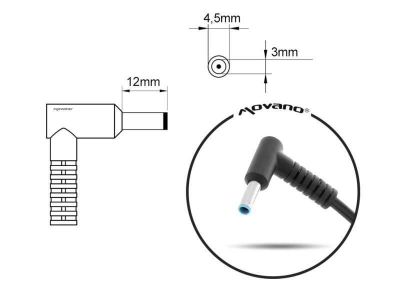 notebook charger mitsu 19.5v 4.62a (4.5x3.0 pin) - hp  90W 5ZM033 – MITSU Универсални захранвания за лаптоп