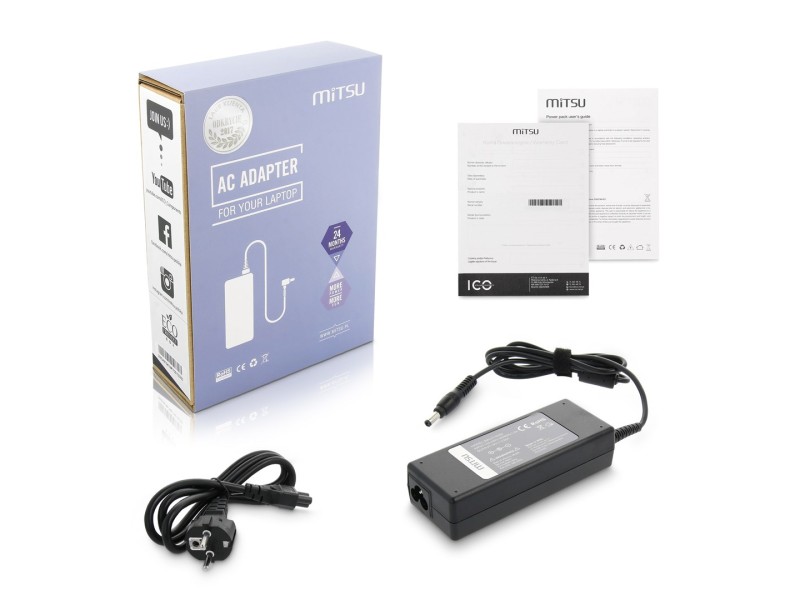 notebook charger mitsu 19v 3.95a (5.5x2.5) - toshiba, compaq, hp, asus 75W 5ZM044 – MITSU Универсални захранвания за лаптоп