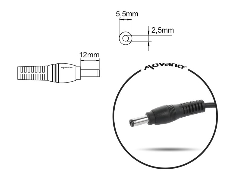 notebook charger mitsu 19v 3.95a (5.5x2.5) - toshiba, compaq, hp, asus 75W 5ZM044 – MITSU Универсални захранвания за лаптоп