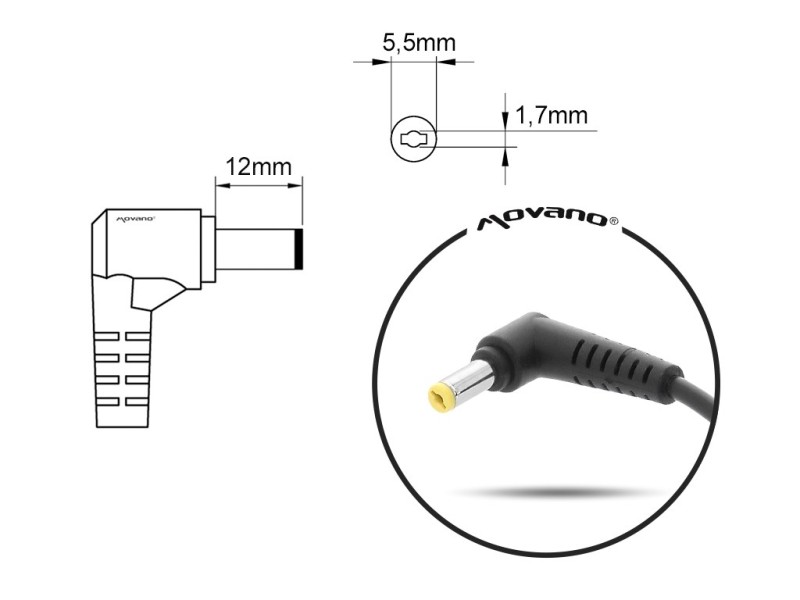 notebook charger mitsu 19v 4.74a (5.5x1.7) - acer 90W 5ZM006 – MITSU Универсални захранвания за лаптоп