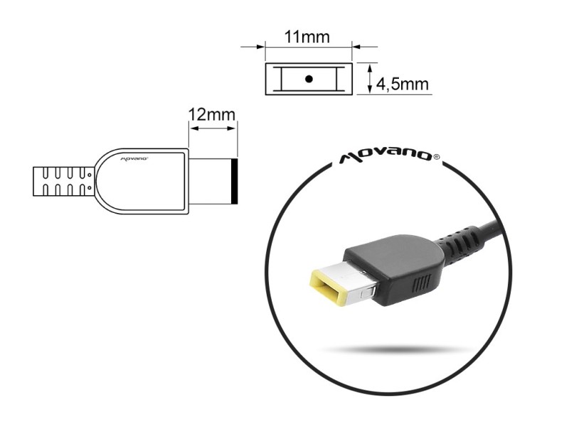 notebook charger mitsu 20v 4.5a (prostokątny 11.0x4.5 pin - Yoga) - lenovo 90W 5ZM041 – MITSU Универсални захранвания за лаптоп