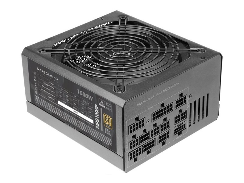 Mars Gaming MPB1000P power supply unit 1000 W 24-pin ATX ATX Black TACMARS-MPB1000P – TACENS Захранвания