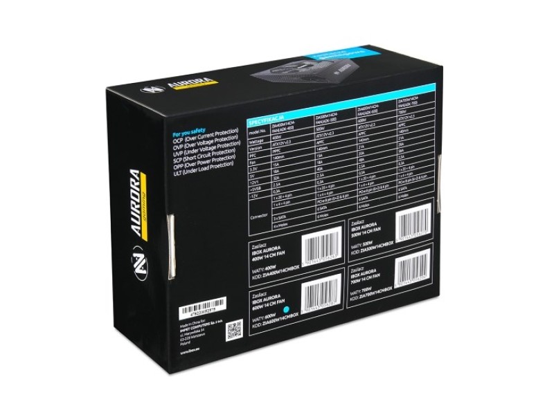 Power Supply IBOX AURORA 500W 14 CM FAN ZIA500W14CMBOX Power Supply IBOX AURORA 500W 14 CM FAN ZIA500W14CMBOX ZIA500W14CMBOX – IBOX Захранвания