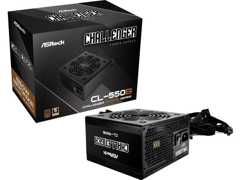 Power supply ASRock Challenger Bronze 550W (CL-550B) 90-UXC055-BNEAAA – ASROCK Захранвания