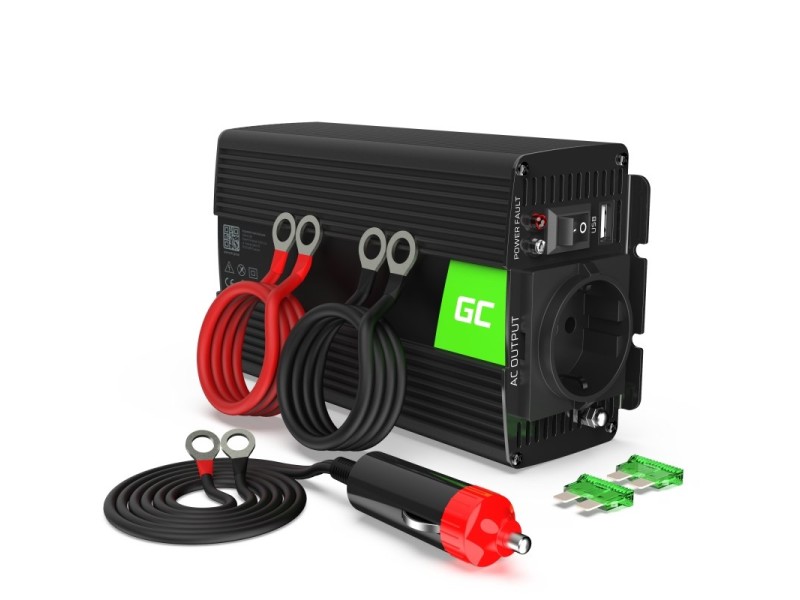 Green Cell INV03DE power adapter/inverter Auto/Indoor 500 W Black INV03DE – Green Cell Инвертори