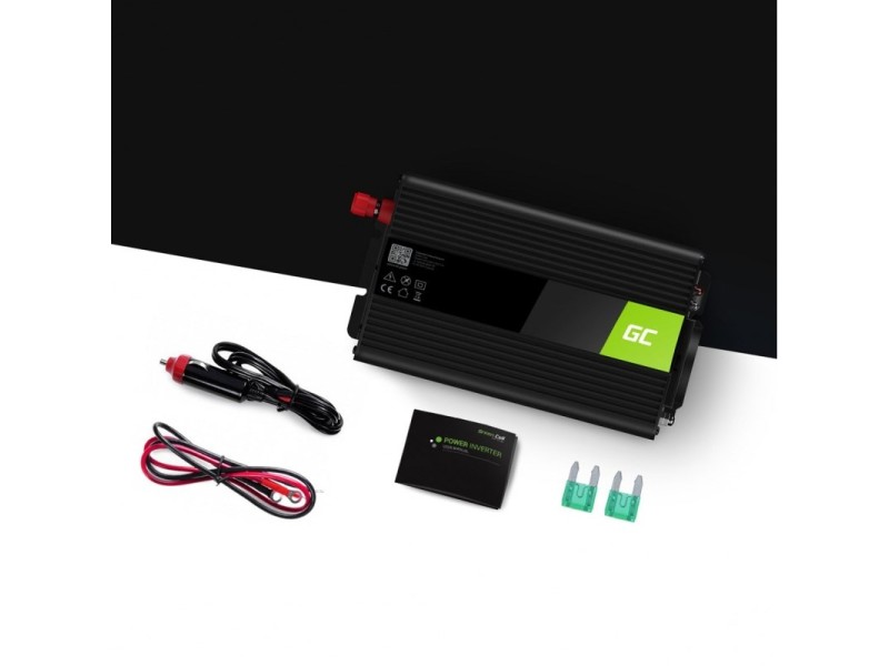 Green Cell INV03DE power adapter/inverter Auto/Indoor 500 W Black INV03DE – Green Cell Инвертори
