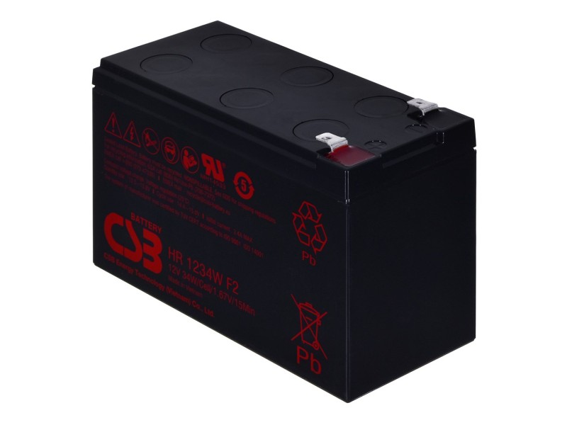 Battery HR1234WF2 CSB 9Ah 12V HR1234WF2 – Hitachi CSB Батерии за UPS и СОТ - аларми