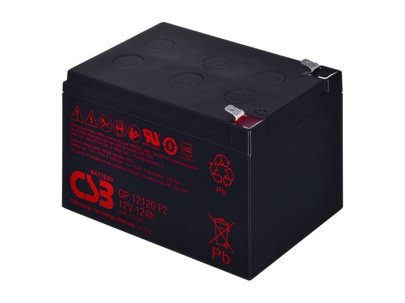 CSB GP12120F2 12V 12Ah battery GP12120F2 – Hitachi CSB Батерии за UPS и СОТ - аларми