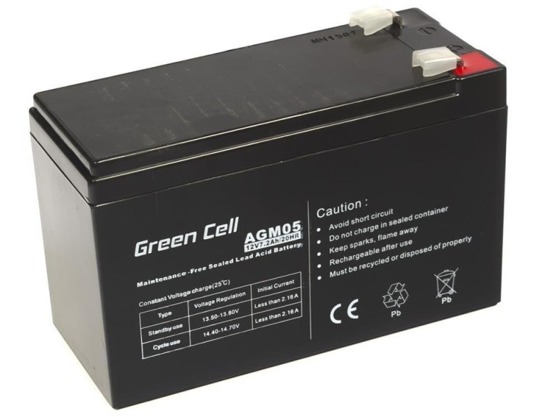 Green Cell AGM05 UPS battery Sealed Lead Acid (VRLA) 12 V 7.2 Ah AGM05 – Green Cell Батерии за UPS и СОТ - аларми