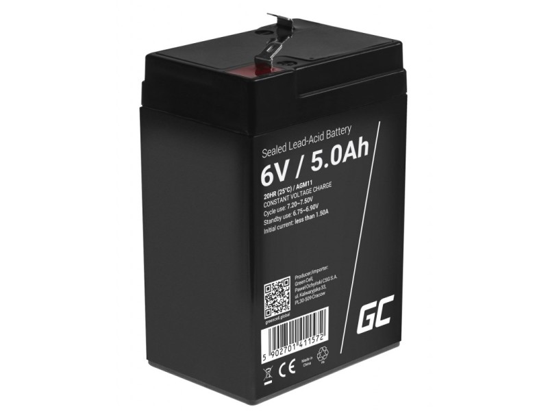 Green Cell AGM11 UPS battery Sealed Lead Acid (VRLA) 6 V 5 Ah AGM11 – Green Cell Батерии за UPS и СОТ - аларми