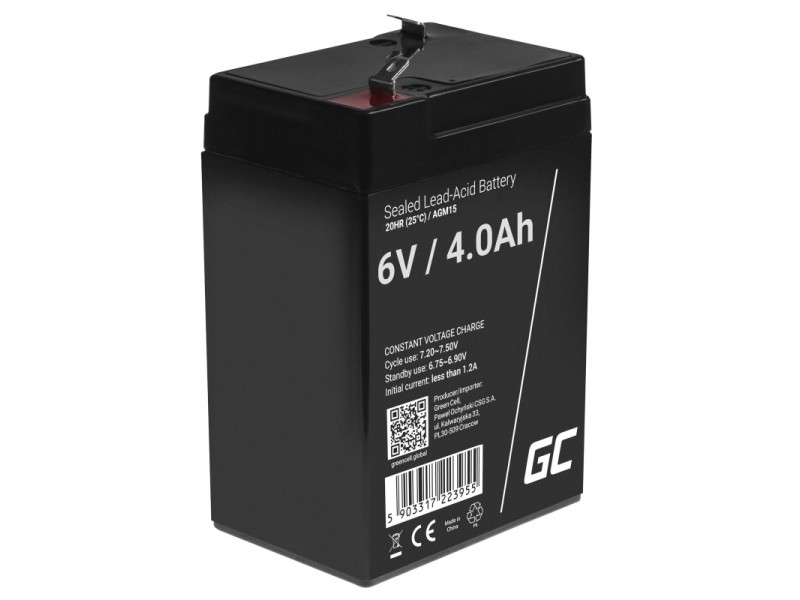 Green Cell AGM15 UPS battery Sealed Lead Acid (VRLA) 6 V 4 Ah AGM15 – Green Cell Батерии за UPS и СОТ - аларми