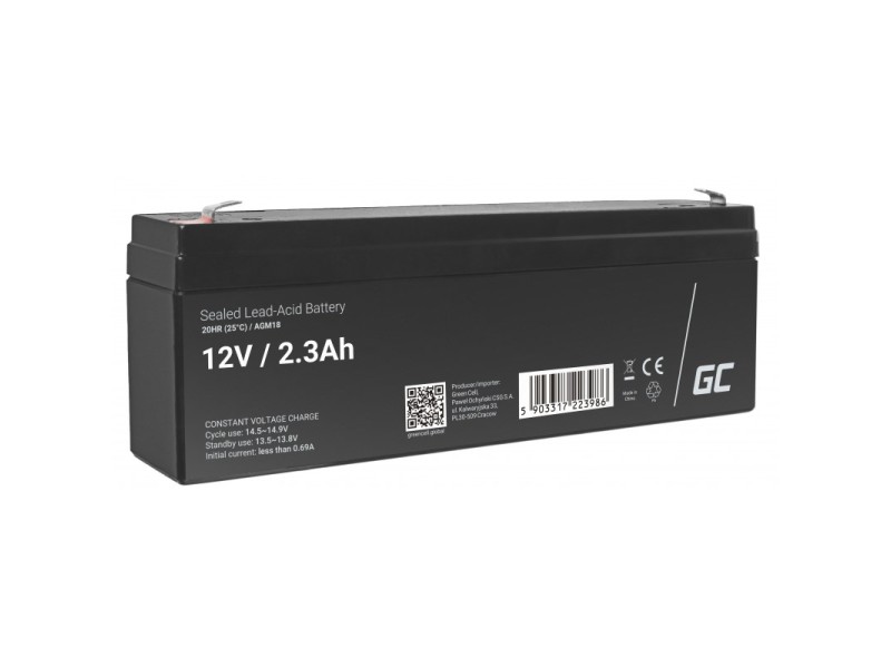 Green Cell AGM18 UPS battery 12 V 2.3 Ah AGM18 – Green Cell Батерии за UPS и СОТ - аларми