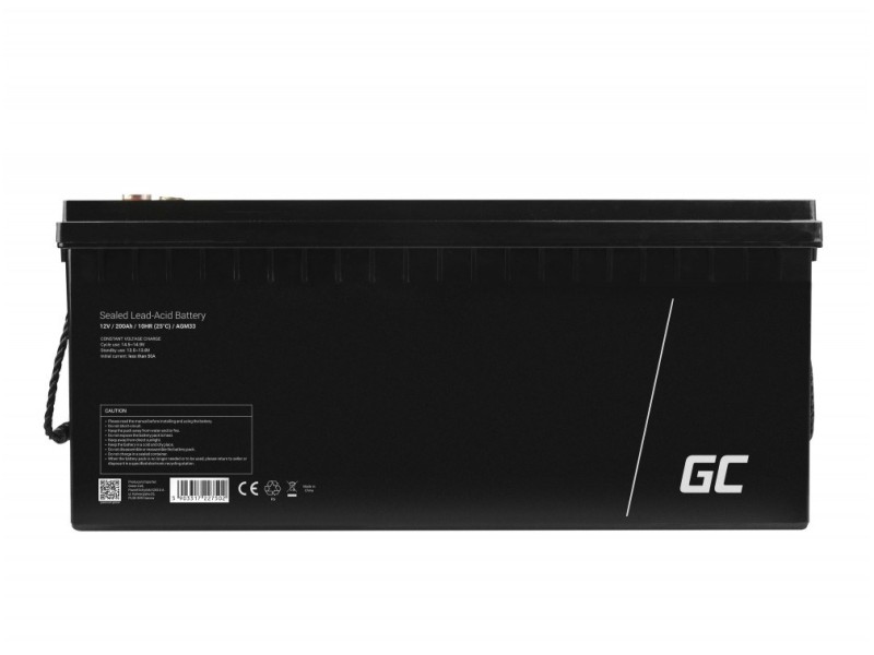 Green Cell AGM33 vehicle battery VRLA AGM 200 Ah 12 V Marine / Leisure AGM33 – Green Cell Батерии за UPS и СОТ - аларми