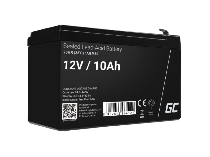 Green Cell AGM50 UPS battery VRLA AGM 12 V 10 Ah AGM50 – Green Cell Батерии за UPS и СОТ - аларми