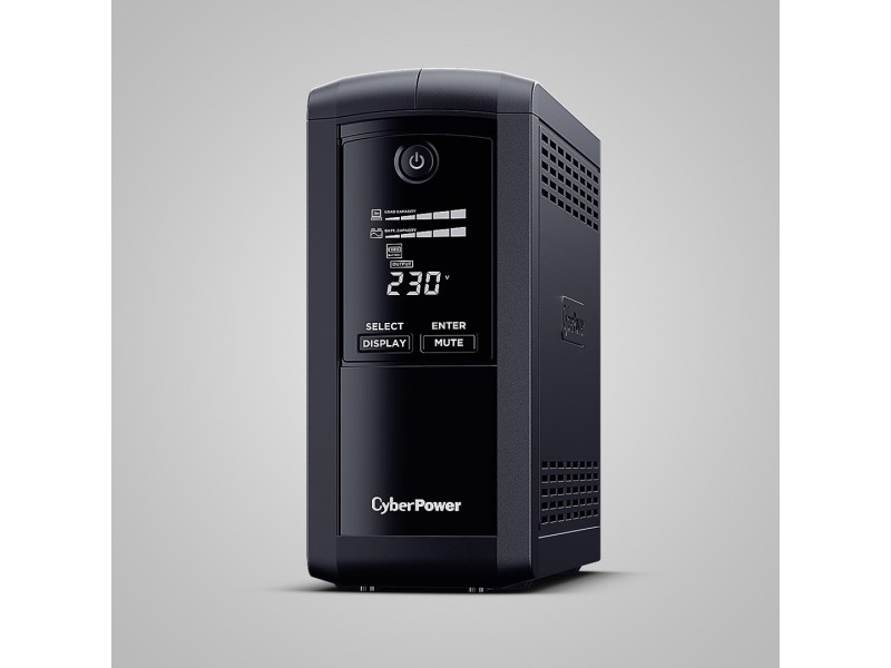 CyberPower Tracer III VP1000ELCD-FR uninterruptible power supply (UPS) Line-Interactive 1 kVA 550 W 4 AC outlet(s) VP1000ELCD-FR – CyberPower Line Interactive UPS