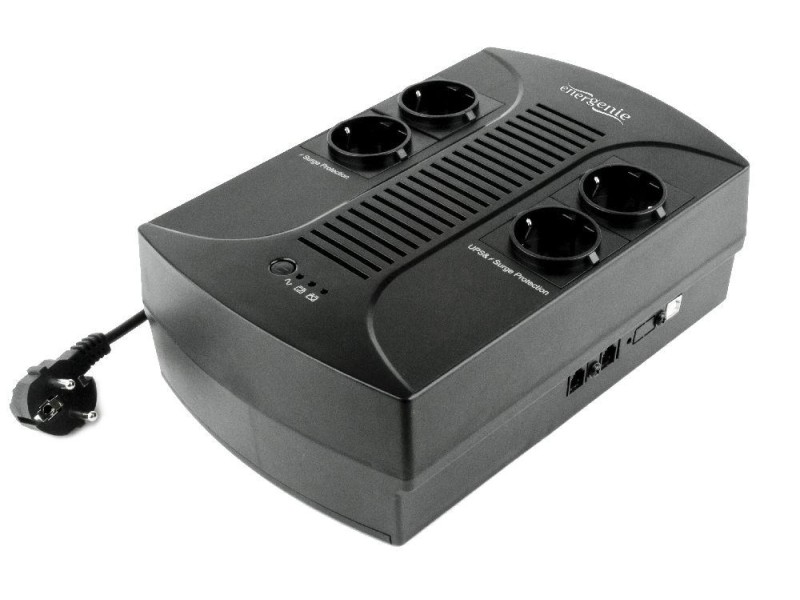 EnerGenie EG-UPS-001 uninterruptible power supply (UPS) Line-Interactive 0.65 kVA 390 W 4 AC outlet(s) EG-UPS-001 – ENERGENIE Line Interactive UPS