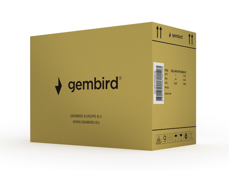 Gembird EG-UPS-PS2000-02 uninterruptible power supply (UPS) Line-Interactive 2 kVA 1600 W 5 AC outlet(s) EG-UPS-PS2000-02 – ENERGENIE Line Interactive UPS