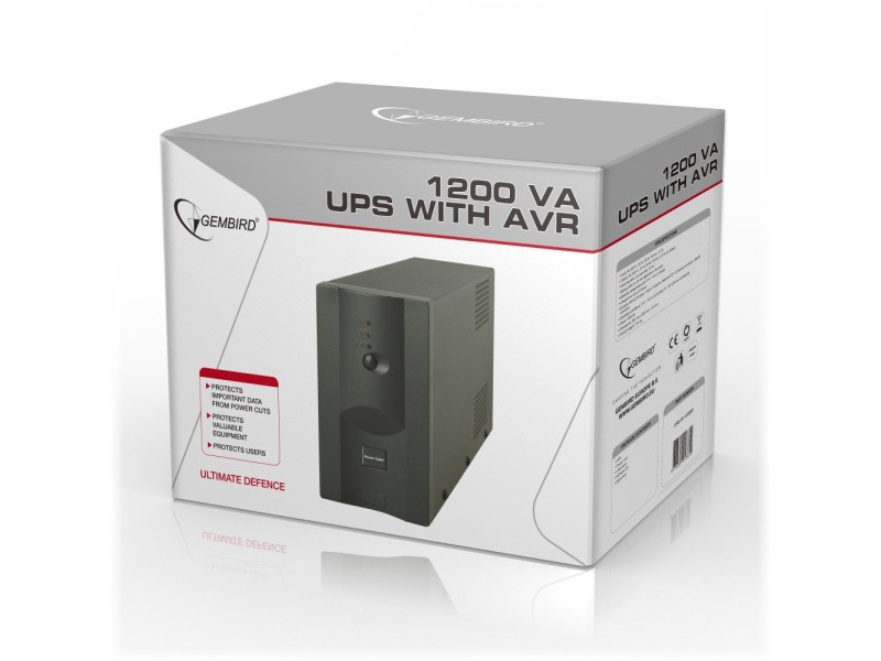 Gembird UPS-PC-1202AP uninterruptible power supply (UPS) Line-Interactive 1.2 kVA 720 W 4 AC outlet(s) UPS-PC-1202AP – ENERGENIE Line Interactive UPS