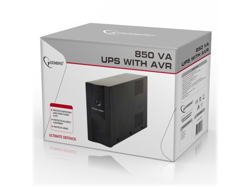 Gembird UPS-PC-850AP uninterruptible power supply (UPS) Line-Interactive 0.85 kVA 520 W 4 AC outlet(s) UPS-PC-850AP – ENERGENIE Line Interactive UPS