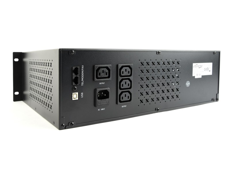 Gembird - Ups rack 19 3.4u 1500va, 4xiec 230v out, iec14 in,rj11, usb, lcd Line-Interactive 1.5 kVA 900 W 4 AC outlet(s) UPS-RACK-1500 – GEMBIRD Line Interactive UPS