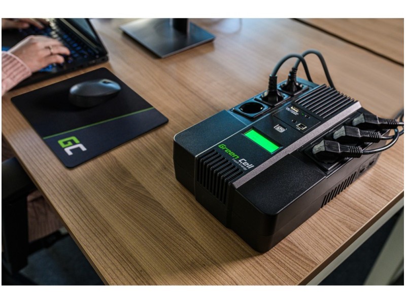 Green Cell AiO 800VA LCD Line-Interactive 0.8 kVA 480 W 6 AC outlet(s) UPS07 – Green Cell Line Interactive UPS