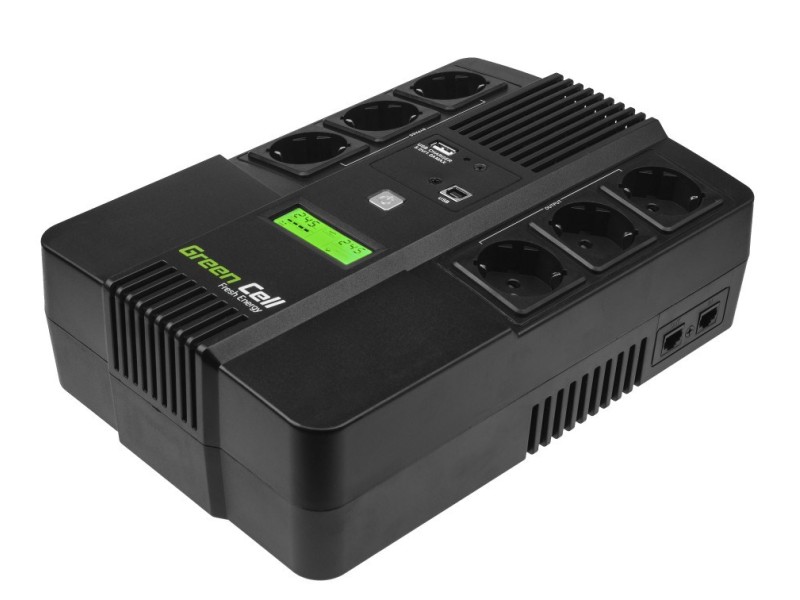 Green Cell UPS06 uninterruptible power supply (UPS) Line-Interactive 600 VA 360 W 6 AC outlet(s) UPS06 – Green Cell Line Interactive UPS
