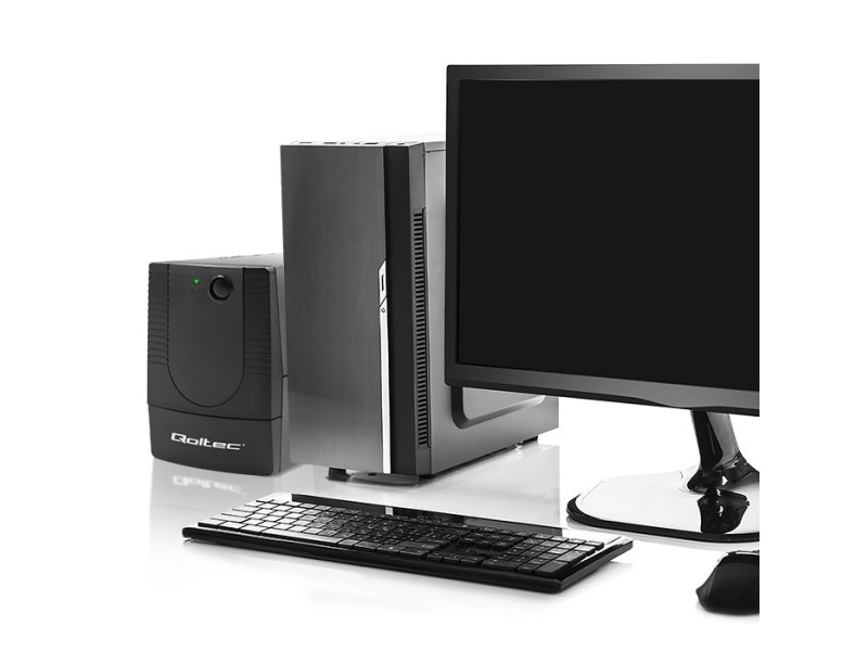 Qoltec 53774 uninterruptible power supply (UPS) Line-Interactive 1 kVA 600 W 1 AC outlet(s) Qoltec 53774 uninterruptible power supply (UPS) Line-Interactive 1 kVA 600 W 1 AC outlet(s) 53774 – Qoltec Line Interactive UPS