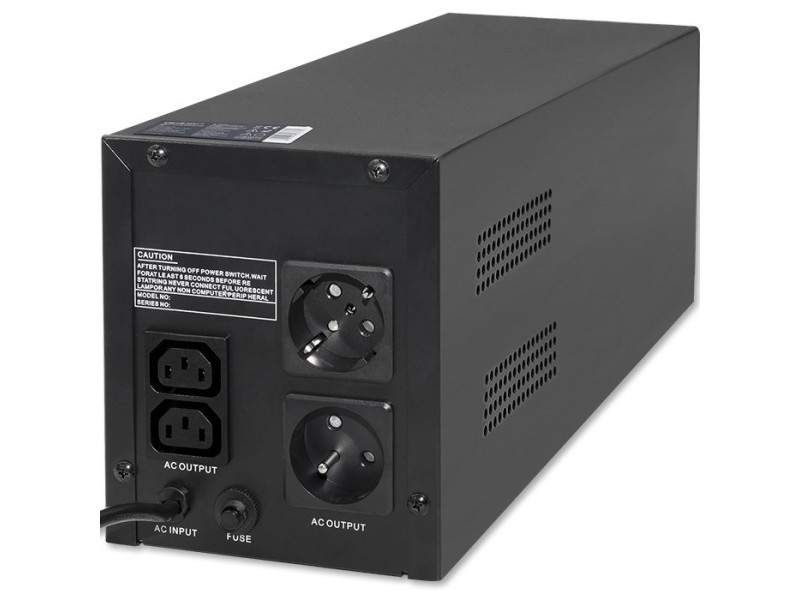 Qoltec 53776 uninterruptible power supply (UPS) Line-Interactive 1.5 kVA 900 W 4 AC outlet(s) Qoltec 53776 uninterruptible power supply (UPS) Line-Interactive 1.5 kVA 900 W 4 AC outlet(s) 53776 – Qoltec Line Interactive UPS