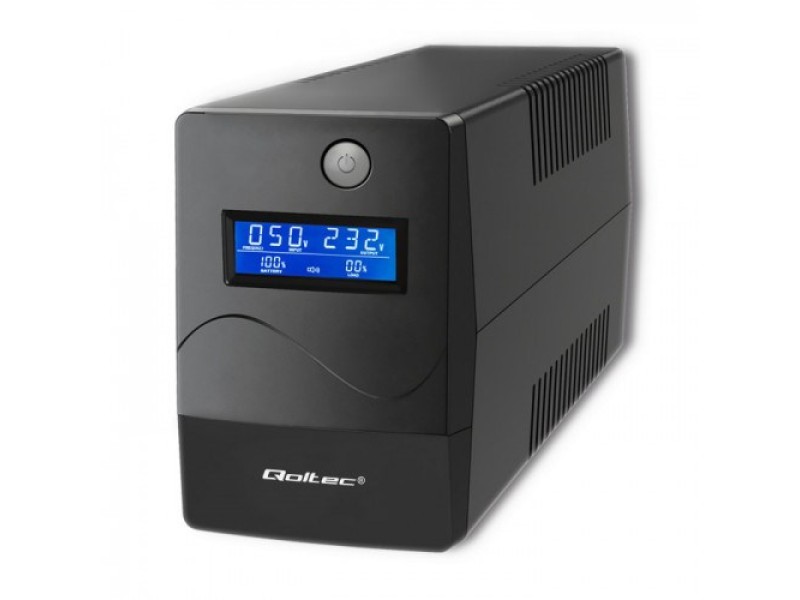 Qoltec Monolith uninterruptible power supply (UPS) Double-conversion (Online) 0.45 kVA 240 W 2 AC outlet(s) 53977 – Qoltec Line Interactive UPS