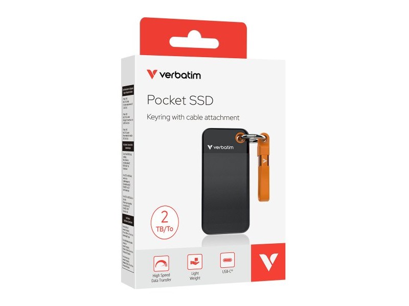 Външен харддиск Verbatim 2 TB SSD Джобен
